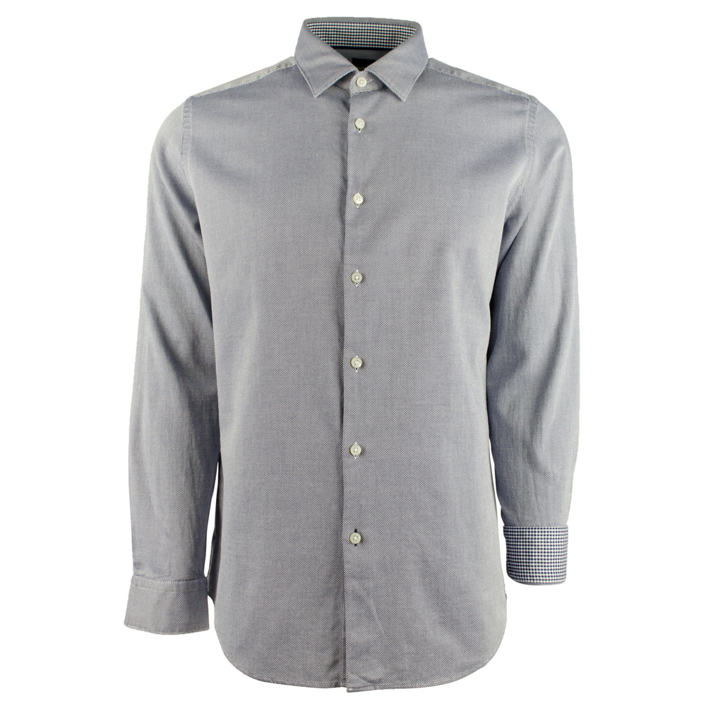 Hugo Boss Men's Lukas Regular Fit Plaid Long Sleeve Shirt-DB-Small
